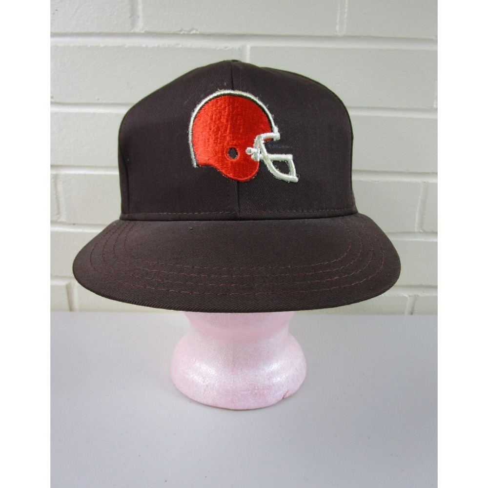 Vintage 90s Cleveland Browns Snapback Hat Cap NFL Plain Logo Helmet USA AJD